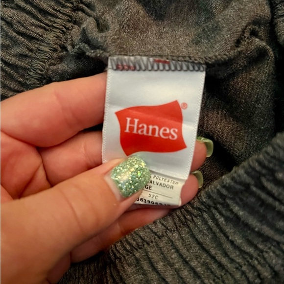 Hanes Youth Large Dark Gray Knit Shorts EUC​ - Picture 3 of 4